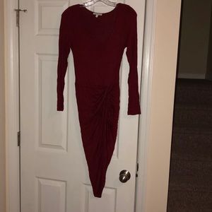 Burgundy dress